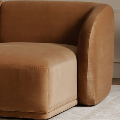 Faye Boucle Fabric Sectional Sofa-Modular Sofas-Moe's Home-LOOMLAN