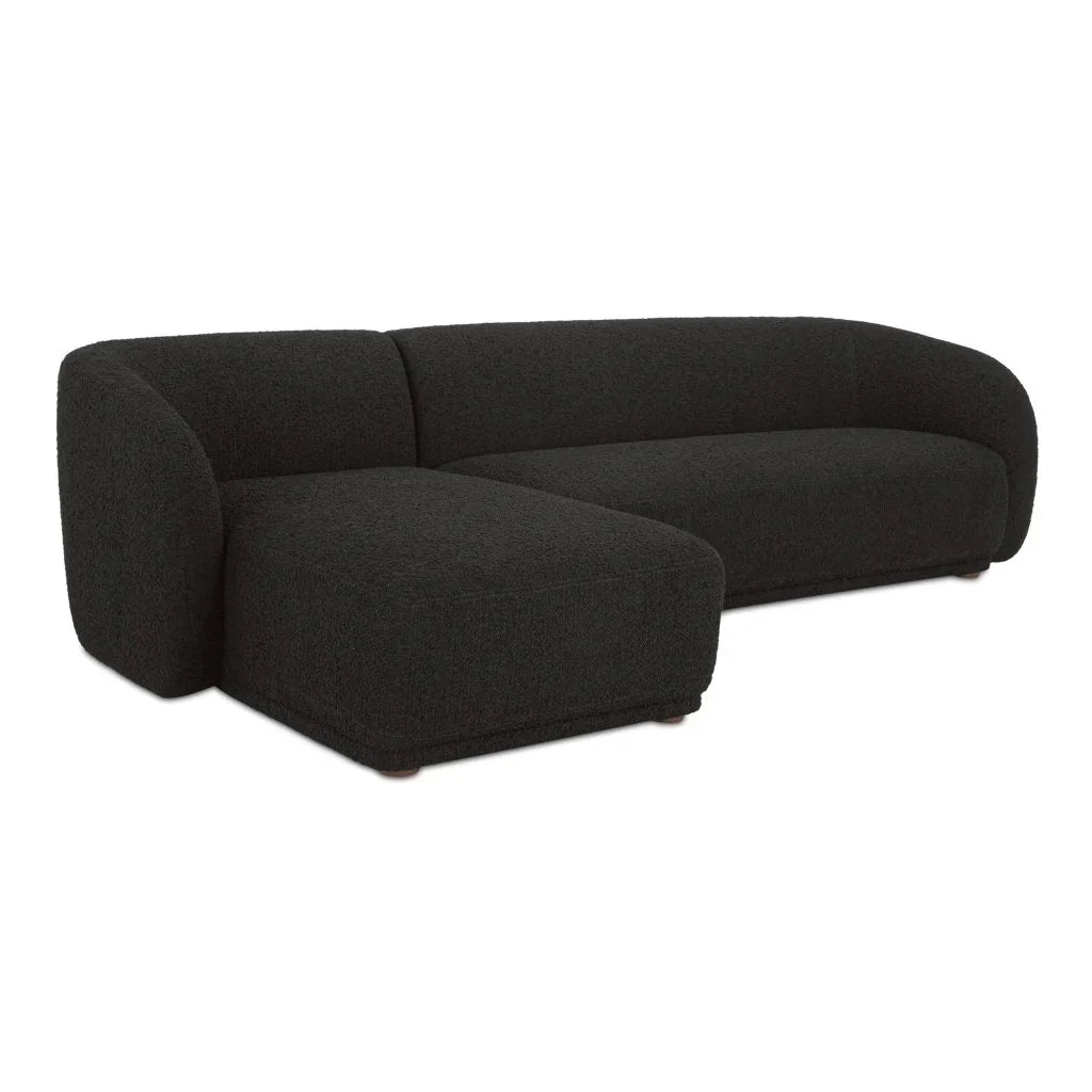 Faye Boucle Fabric Sectional Sofa-Modular Sofas-Moe's Home-LOOMLAN
