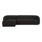 Faye Boucle Fabric Sectional Sofa-Modular Sofas-Moe's Home-Left Facing-Black Boucle-LOOMLAN