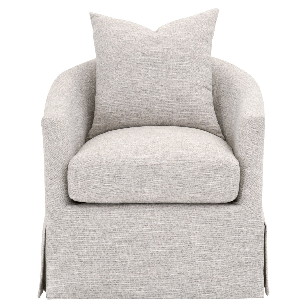 Faye Fabric Slipcover Swivel Club Chair