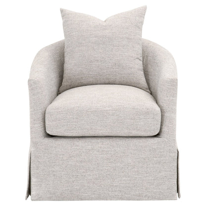 Faye Fabric Slipcover Swivel Club Chair