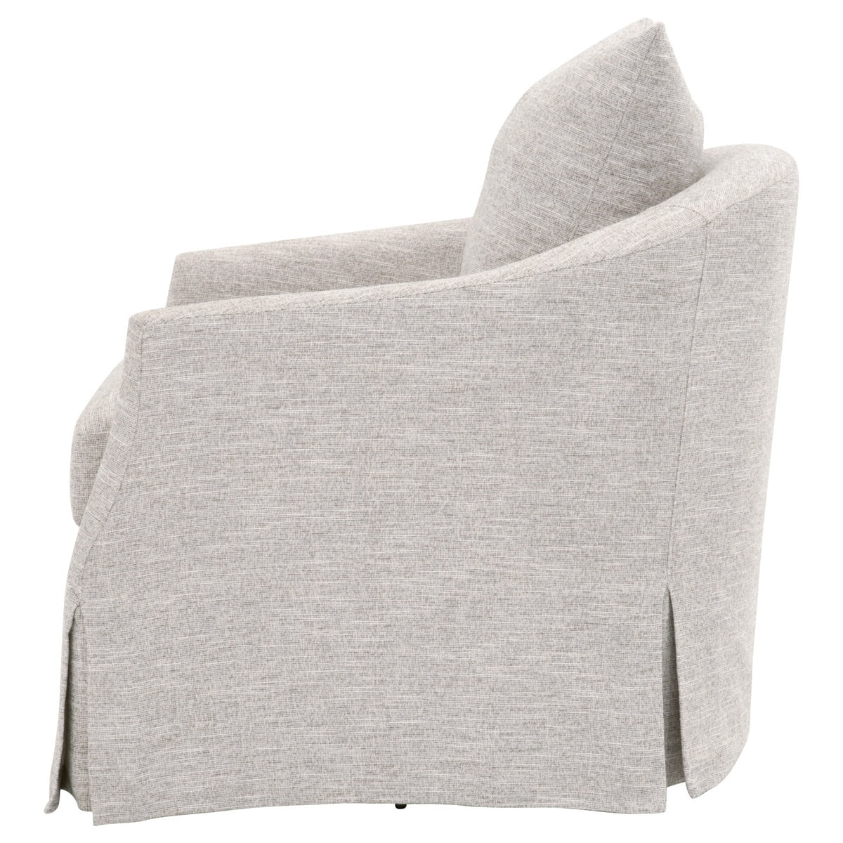 Faye Fabric Slipcover Swivel Club Chair