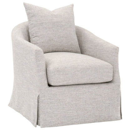 Faye Fabric Slipcover Swivel Club Chair