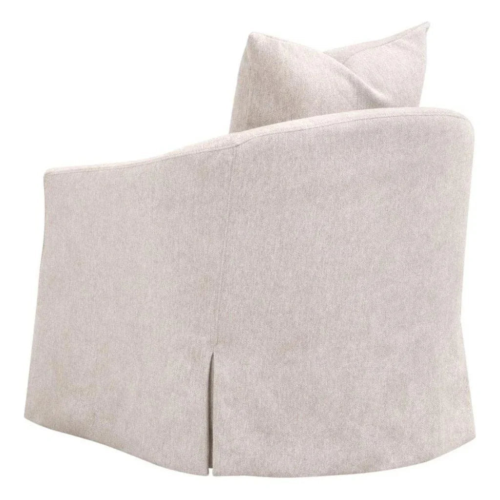 Faye Performance Fabric Slipcover Swivel Club Chair - LOOMLAN - Essentials For Living - Club Chairs