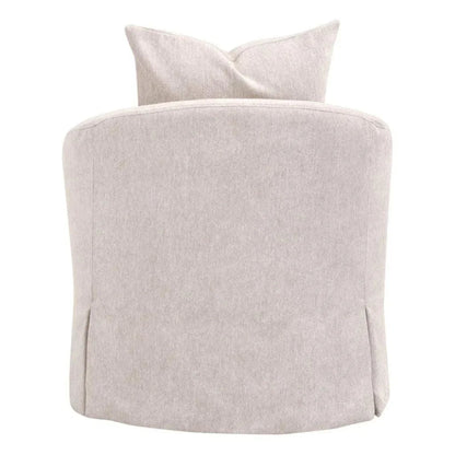 Faye Performance Fabric Slipcover Swivel Club Chair - LOOMLAN - Essentials For Living - Club Chairs