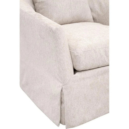 Faye Performance Fabric Slipcover Swivel Club Chair - LOOMLAN - Essentials For Living - Club Chairs
