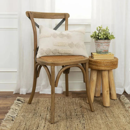 Faye Tonal Geometric Lumbar Decorative Pillow - LOOMLAN - LOOMLAN - Throw Pillows