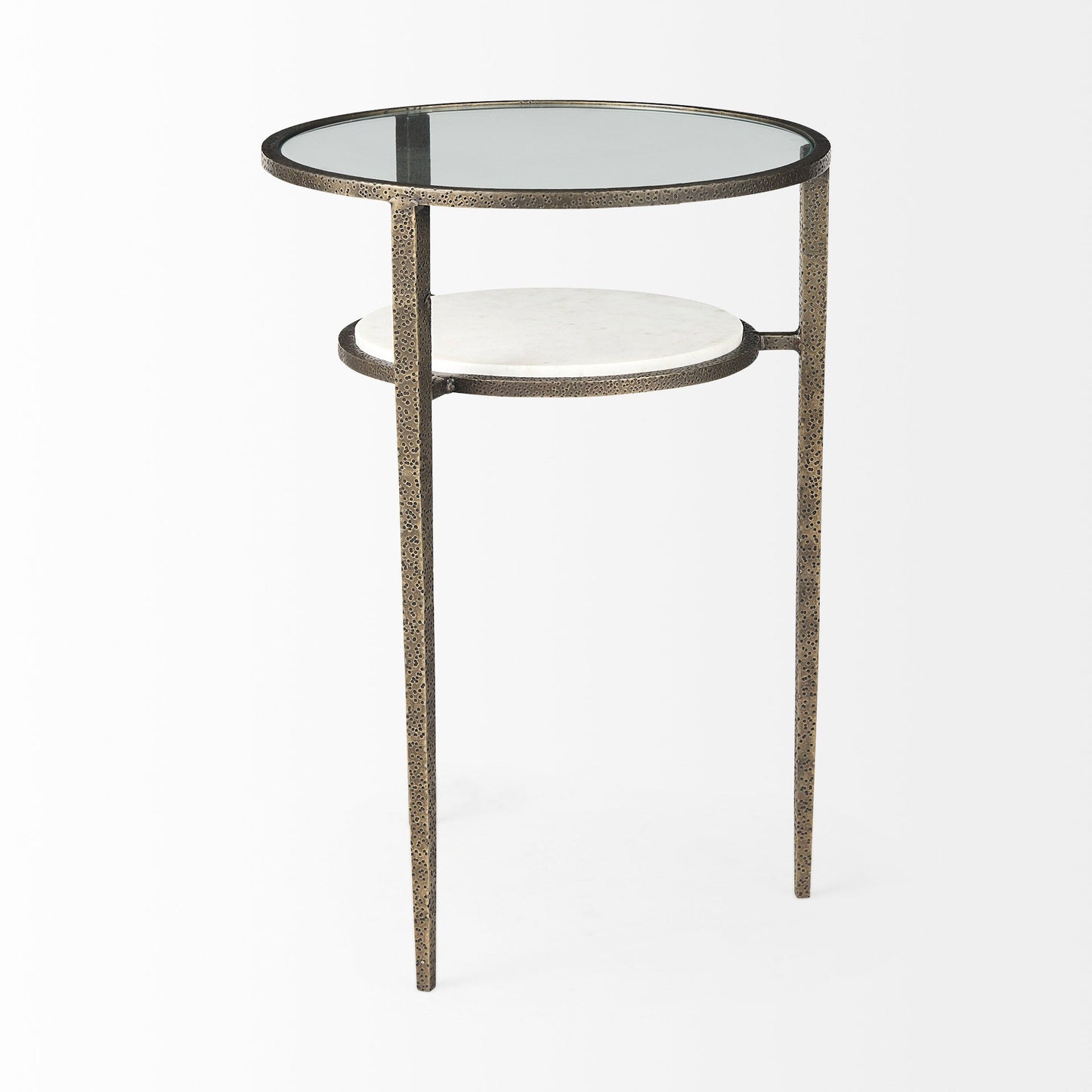 Felicity Clear Glass Top Round Side Table