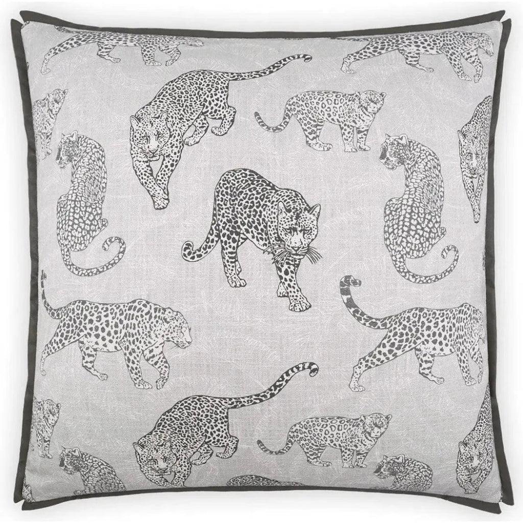 Felidae Grey Throw Pillow With Insert - LOOMLAN - D.V. Kap - Throw Pillows