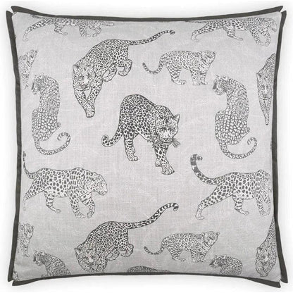 Felidae Grey Throw Pillow With Insert - LOOMLAN - D.V. Kap - Throw Pillows
