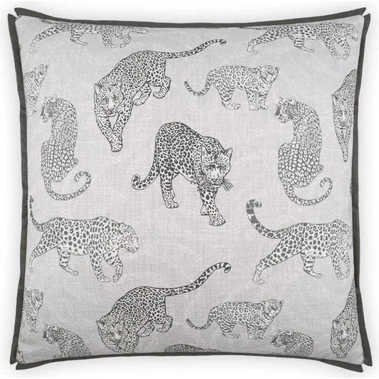 Felidae Grey Throw Pillow With Insert - LOOMLAN - D.V. Kap - Throw Pillows