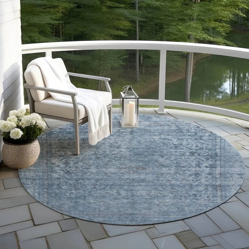 Felissae Blue Washable Indoor - Outdoor Rug - LOOMLAN - LOOMLAN Rugs - Outdoor Rugs