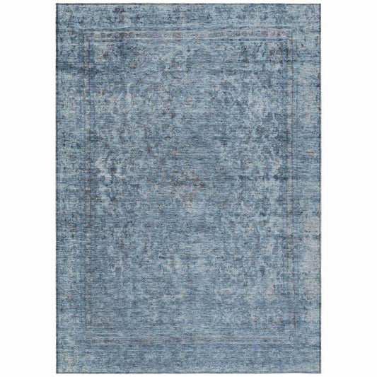 Felissae Blue Washable Indoor - Outdoor Rug - LOOMLAN - LOOMLAN Rugs - Outdoor Rugs