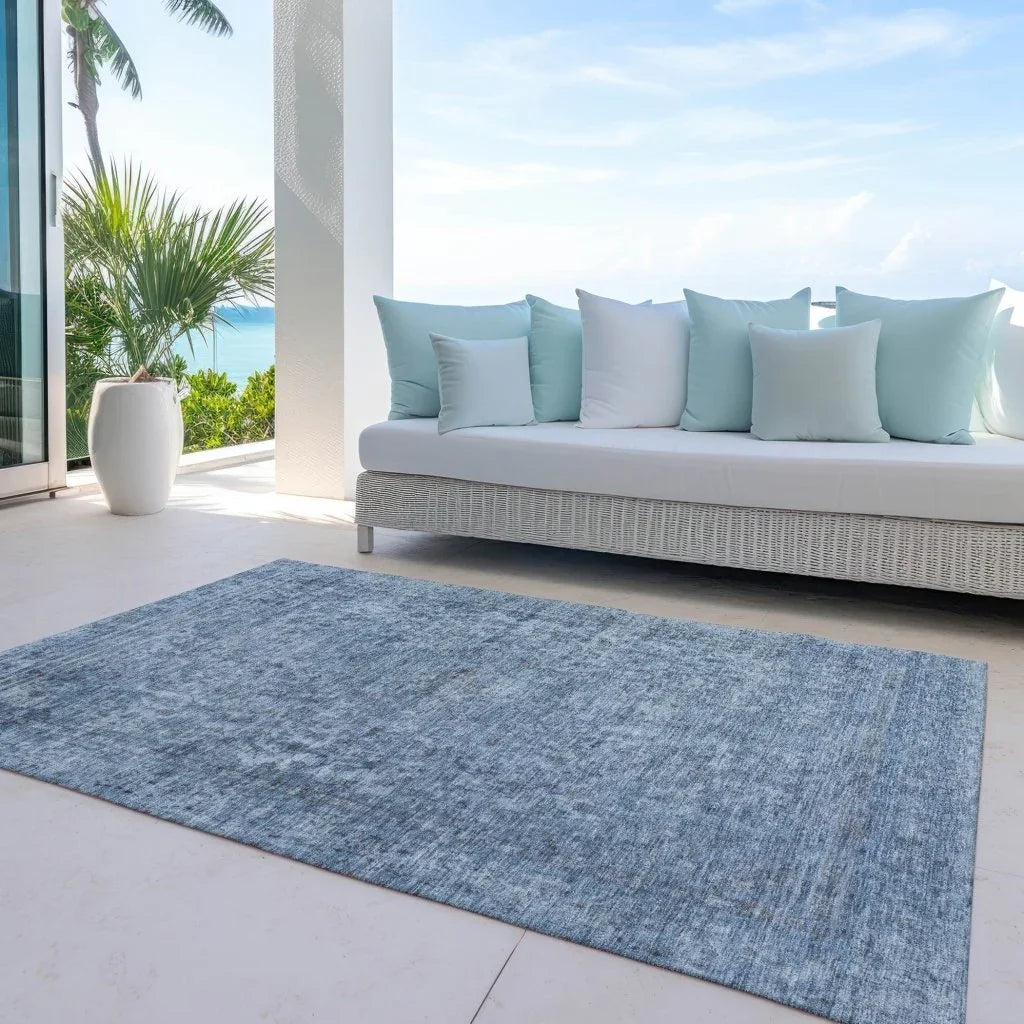 Felissae Blue Washable Indoor - Outdoor Rug - LOOMLAN - LOOMLAN Rugs - Outdoor Rugs