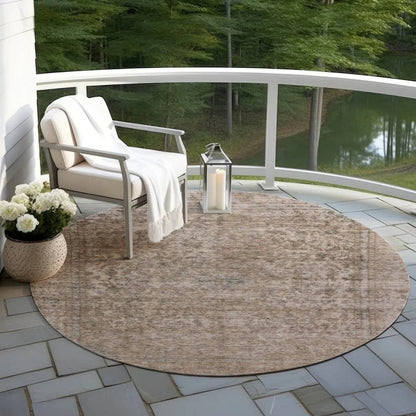 Felissae Brown Washable Indoor - Outdoor Rug - LOOMLAN - LOOMLAN Rugs - Outdoor Rugs
