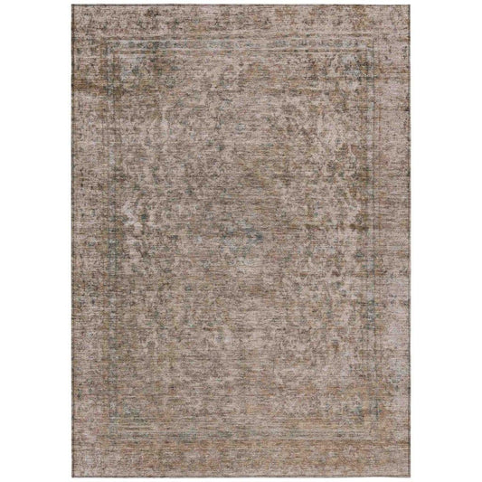 Felissae Brown Washable Indoor - Outdoor Rug - LOOMLAN - LOOMLAN Rugs - Outdoor Rugs