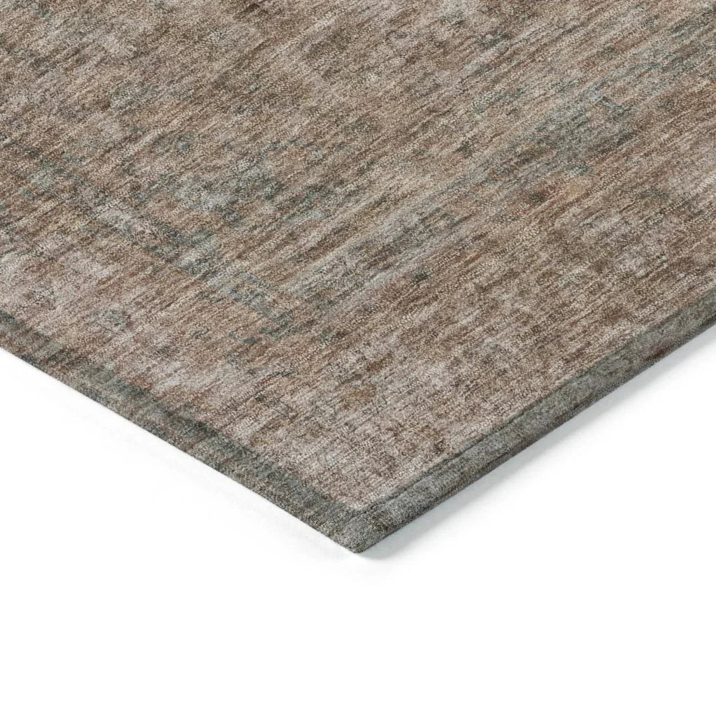 Felissae Brown Washable Indoor - Outdoor Rug - LOOMLAN - LOOMLAN Rugs - Outdoor Rugs