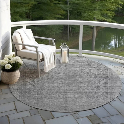 Felissae Gray Washable Indoor - Outdoor Rug - LOOMLAN - LOOMLAN Rugs - Outdoor Rugs