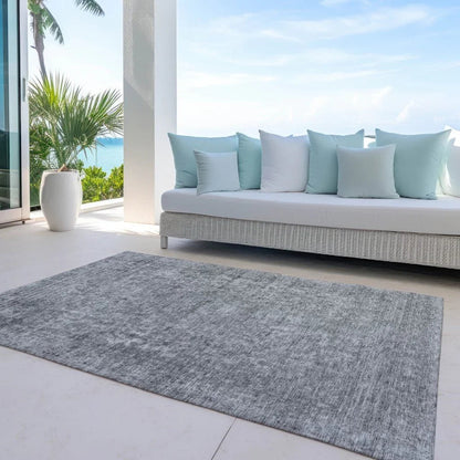 Felissae Gray Washable Indoor - Outdoor Rug - LOOMLAN - LOOMLAN Rugs - Outdoor Rugs
