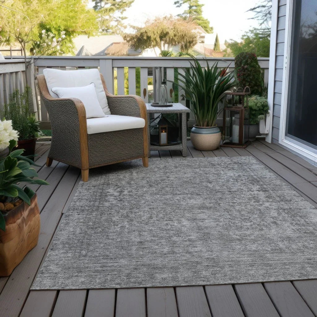 Felissae Gray Washable Indoor - Outdoor Rug - LOOMLAN - LOOMLAN Rugs - Outdoor Rugs