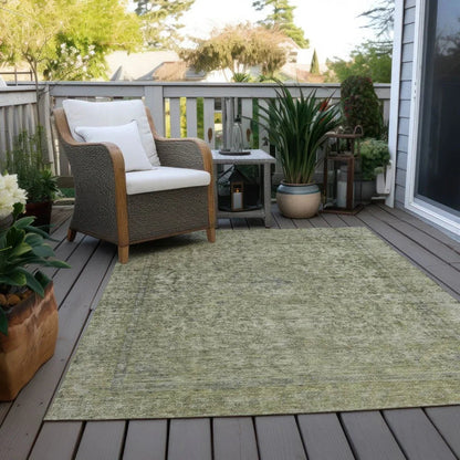 Felissae Green Washable Indoor - Outdoor Rug - LOOMLAN - LOOMLAN Rugs - Outdoor Rugs