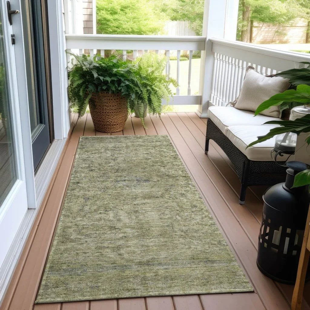 Felissae Green Washable Indoor - Outdoor Rug - LOOMLAN - LOOMLAN Rugs - Outdoor Rugs