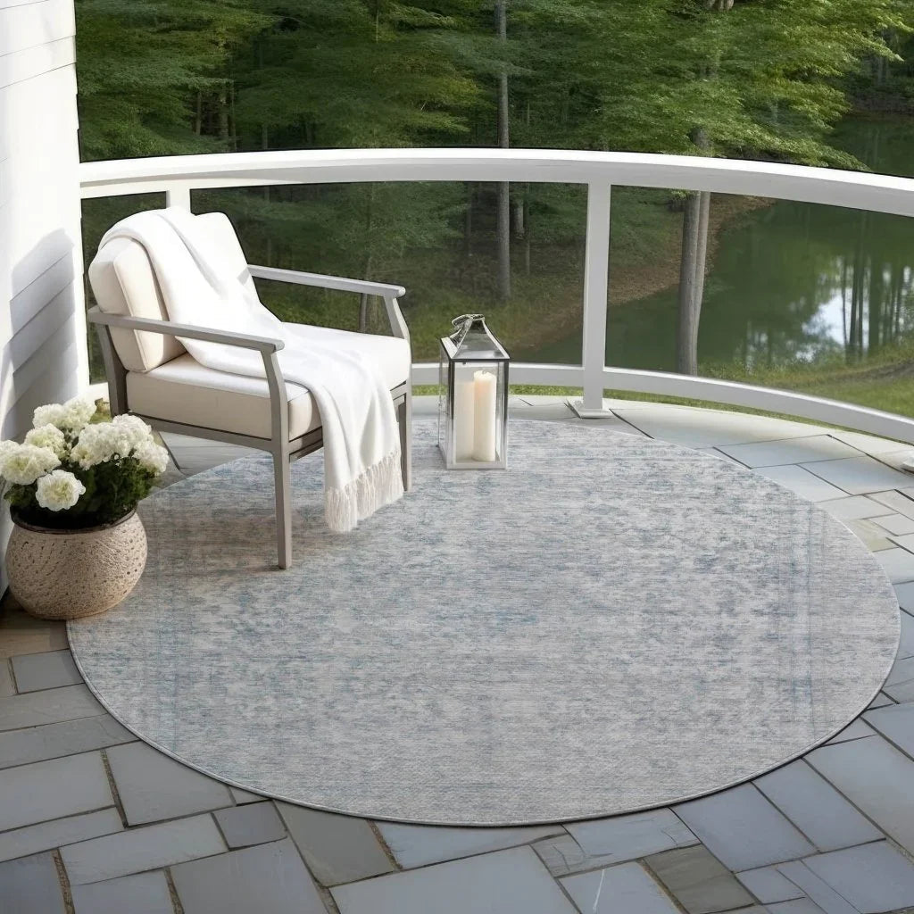 Felissae Silver Washable Indoor - Outdoor Rug - LOOMLAN - LOOMLAN Rugs - Outdoor Rugs