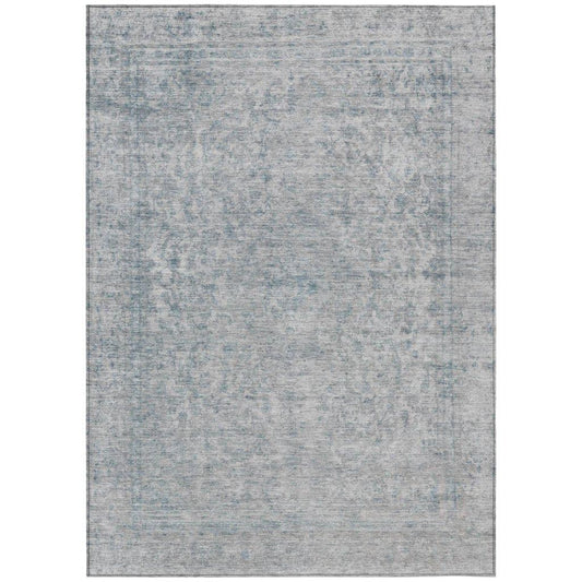 Felissae Silver Washable Indoor - Outdoor Rug - LOOMLAN - LOOMLAN Rugs - Outdoor Rugs
