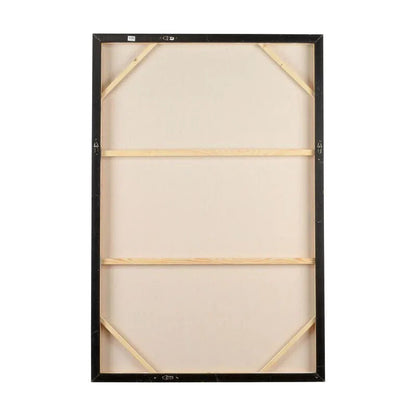 Fence Hand-Painted Orange Artwork-Framed Wall Art-Chelsea House-LOOMLAN