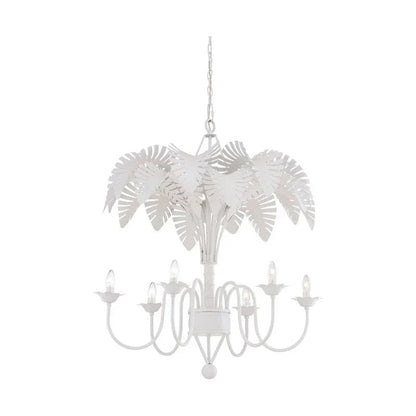 Fern White Tropical Flair Chandelier - LOOMLAN - Chelsea House - Chandeliers