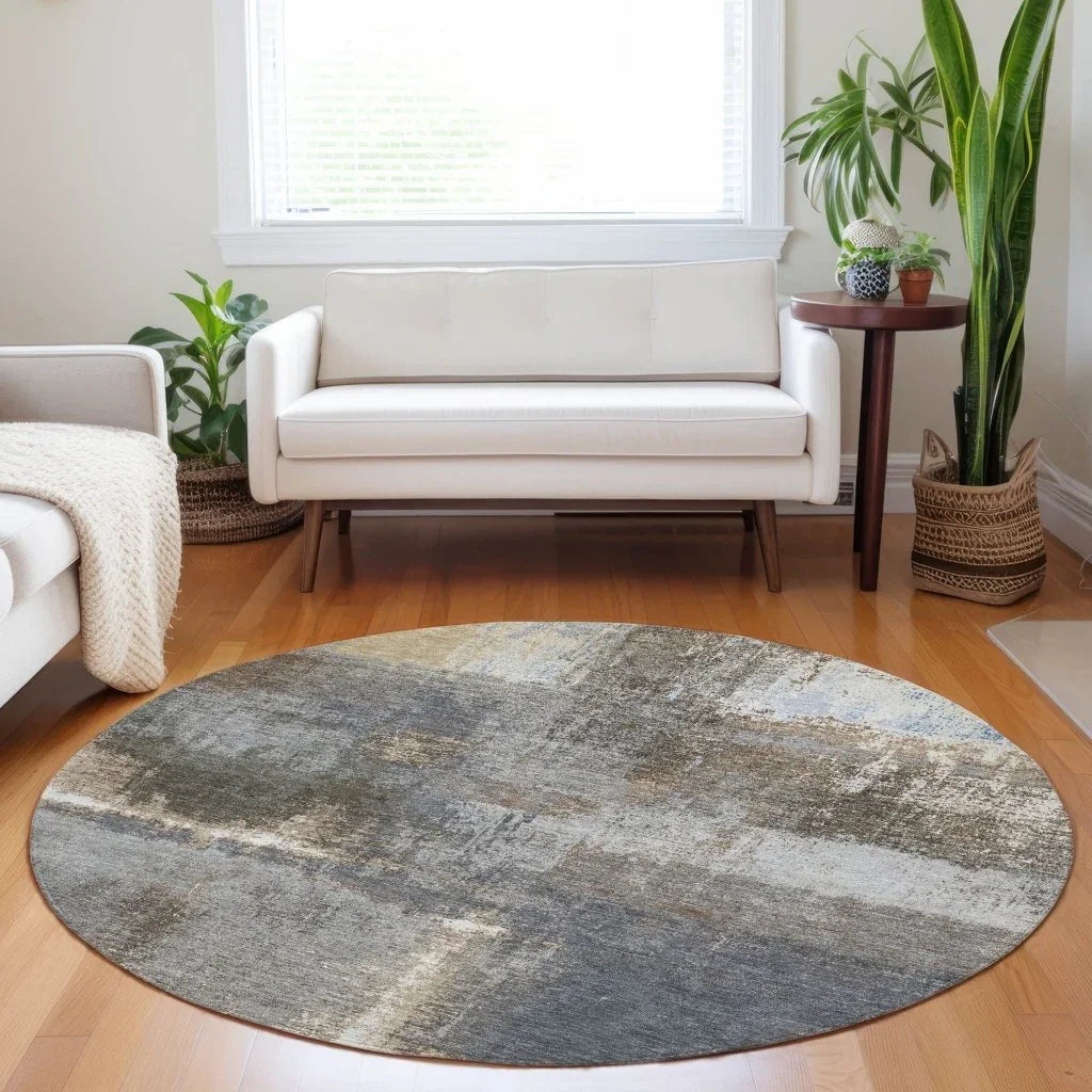 Fernal Brown Washable Indoor - Outdoor Rug - LOOMLAN - LOOMLAN Rugs - Outdoor Rugs