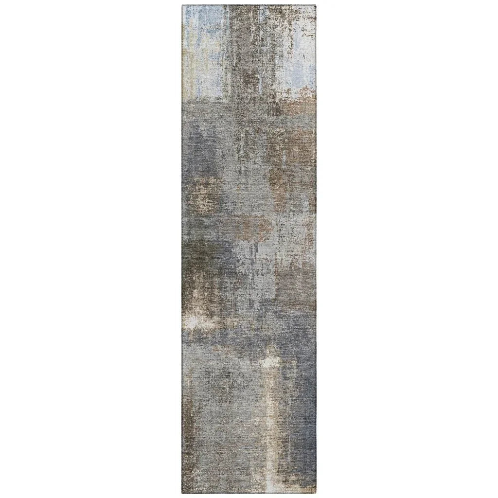Fernal Brown Washable Indoor - Outdoor Rug - LOOMLAN - LOOMLAN Rugs - Outdoor Rugs