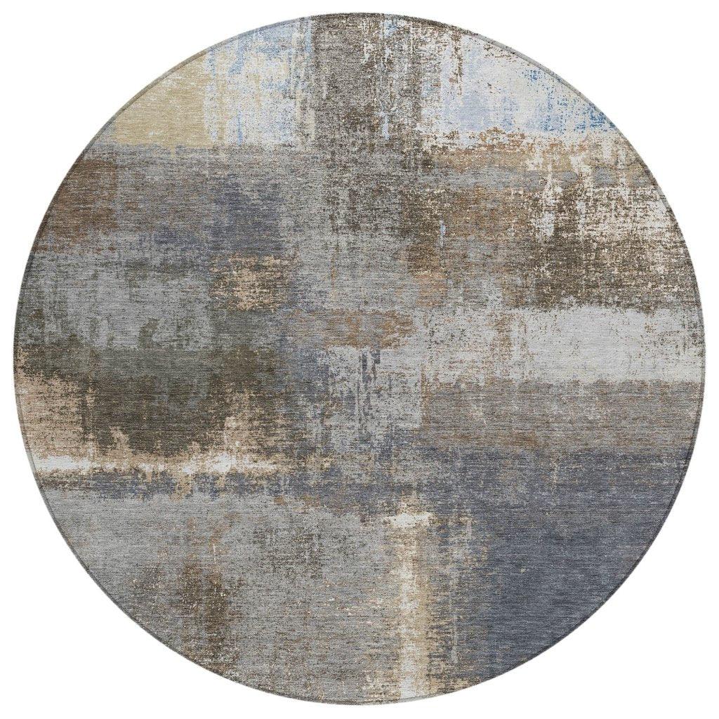 Fernal Brown Washable Indoor - Outdoor Rug - LOOMLAN - LOOMLAN Rugs - Outdoor Rugs