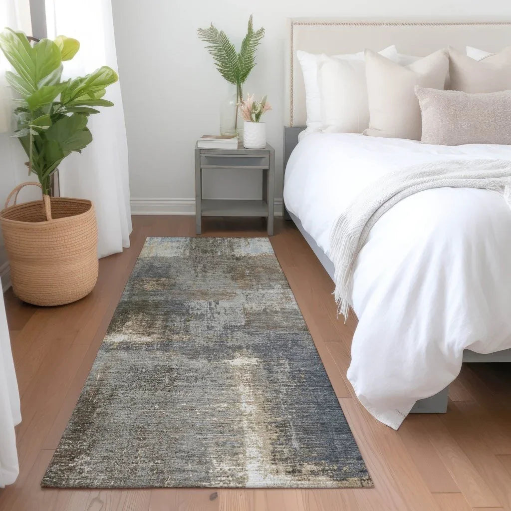 Fernal Brown Washable Indoor - Outdoor Rug - LOOMLAN - LOOMLAN Rugs - Outdoor Rugs