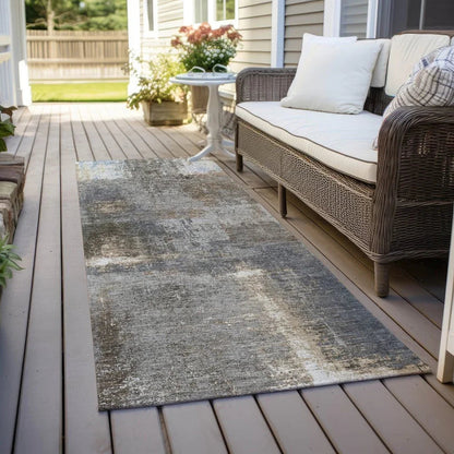 Fernal Brown Washable Indoor - Outdoor Rug - LOOMLAN - LOOMLAN Rugs - Outdoor Rugs