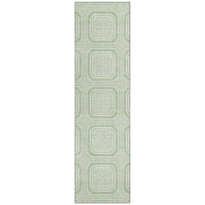 Fernalis Green Washable Indoor - Outdoor Rug - LOOMLAN - LOOMLAN Rugs - Outdoor Rugs