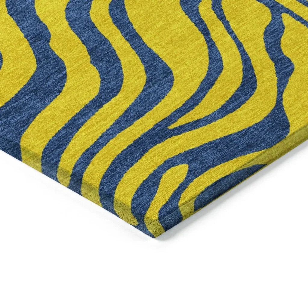 Fernelle Gold Washable Indoor-Outdoor Rug-Outdoor Rugs-LOOMLAN Rugs-LOOMLAN