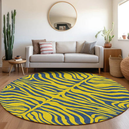 Fernelle Gold Washable Indoor-Outdoor Rug-Outdoor Rugs-LOOMLAN Rugs-LOOMLAN