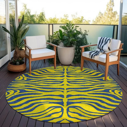 Fernelle Gold Washable Indoor-Outdoor Rug-Outdoor Rugs-LOOMLAN Rugs-LOOMLAN
