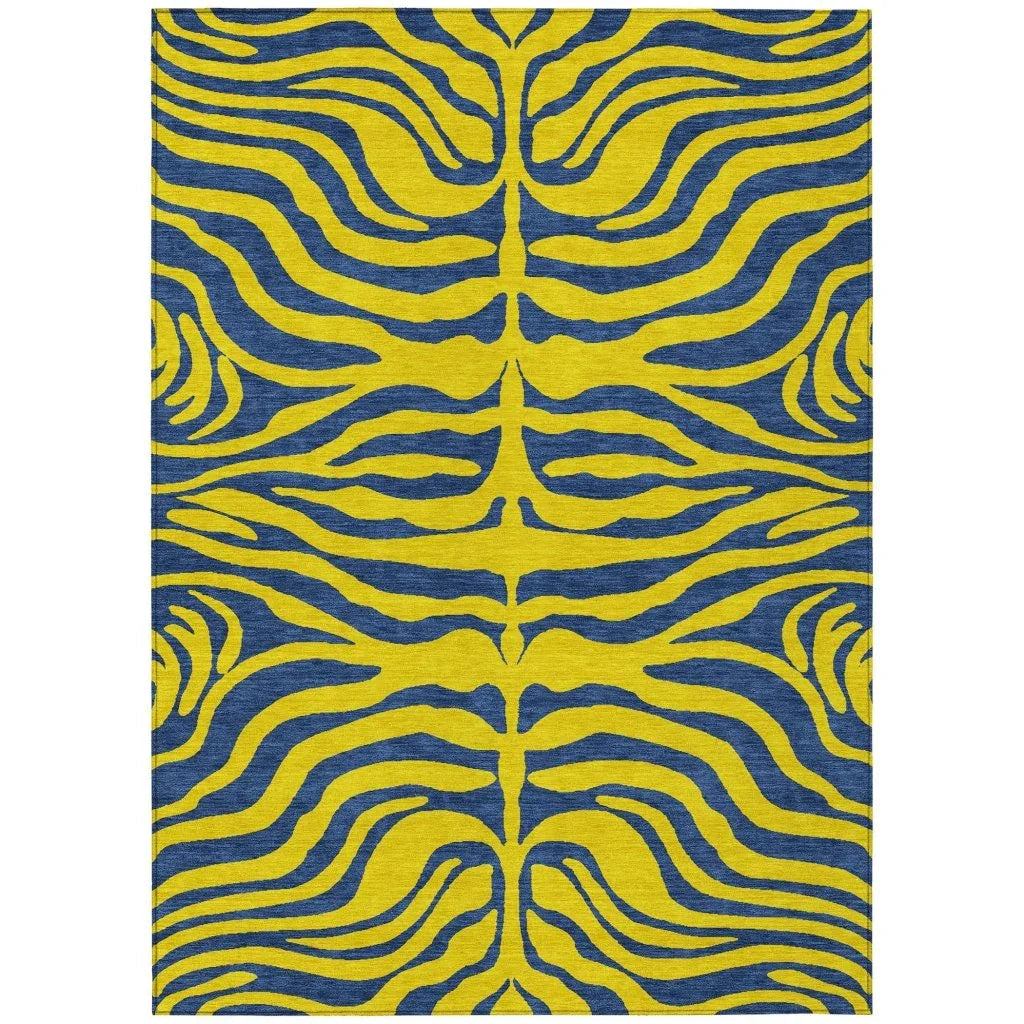 Fernelle Gold Washable Indoor-Outdoor Rug-Outdoor Rugs-LOOMLAN Rugs-2'6" x 3'10"-LOOMLAN