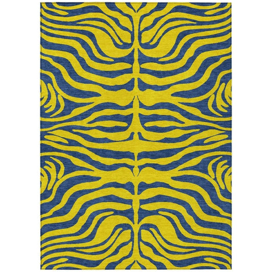 Fernelle Gold Washable Indoor-Outdoor Rug-Outdoor Rugs-LOOMLAN Rugs-2'6" x 3'10"-LOOMLAN