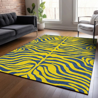 Fernelle Gold Washable Indoor-Outdoor Rug-Outdoor Rugs-LOOMLAN Rugs-LOOMLAN