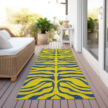 Fernelle Gold Washable Indoor-Outdoor Rug-Outdoor Rugs-LOOMLAN Rugs-LOOMLAN