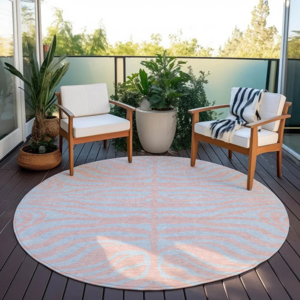 Fernelle Pink Washable Indoor-Outdoor Rug-Outdoor Rugs-LOOMLAN Rugs-LOOMLAN