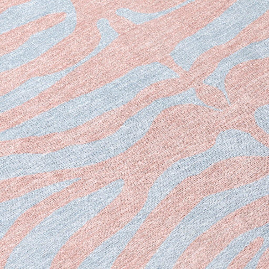 Fernelle Pink Washable Indoor-Outdoor Rug-Outdoor Rugs-LOOMLAN Rugs-LOOMLAN