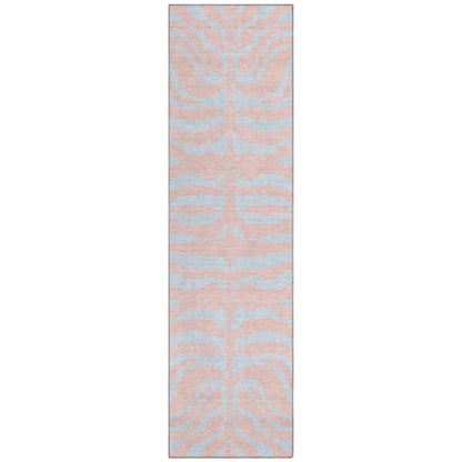Fernelle Pink Washable Indoor-Outdoor Rug-Outdoor Rugs-LOOMLAN Rugs-2'3" x 7'6"-LOOMLAN