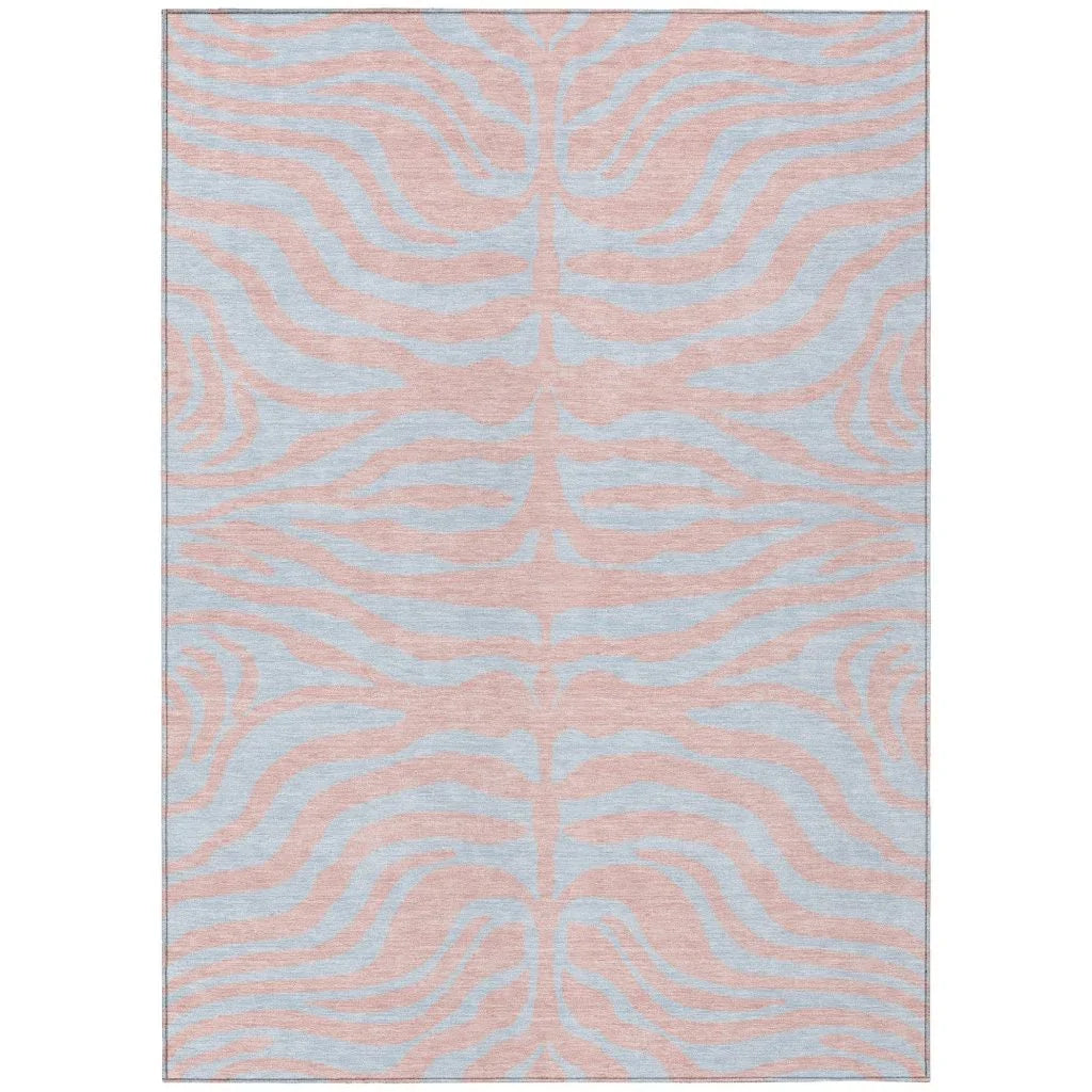Fernelle Pink Washable Indoor-Outdoor Rug-Outdoor Rugs-LOOMLAN Rugs-2'6" x 3'10"-LOOMLAN