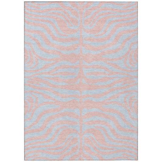 Fernelle Pink Washable Indoor-Outdoor Rug-Outdoor Rugs-LOOMLAN Rugs-2'6" x 3'10"-LOOMLAN