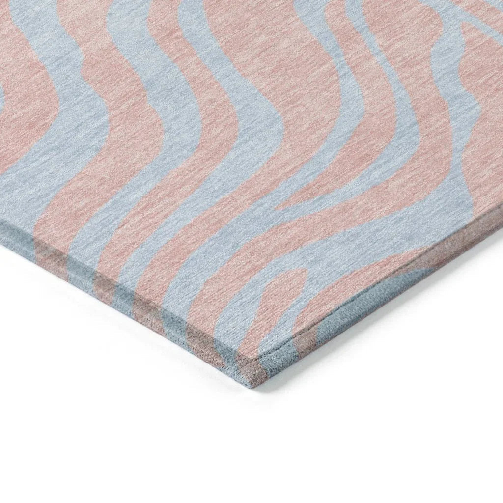 Fernelle Pink Washable Indoor-Outdoor Rug-Outdoor Rugs-LOOMLAN Rugs-LOOMLAN