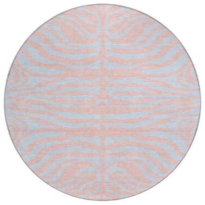 Fernelle Pink Washable Indoor-Outdoor Rug-Outdoor Rugs-LOOMLAN Rugs-8' x 8'-LOOMLAN